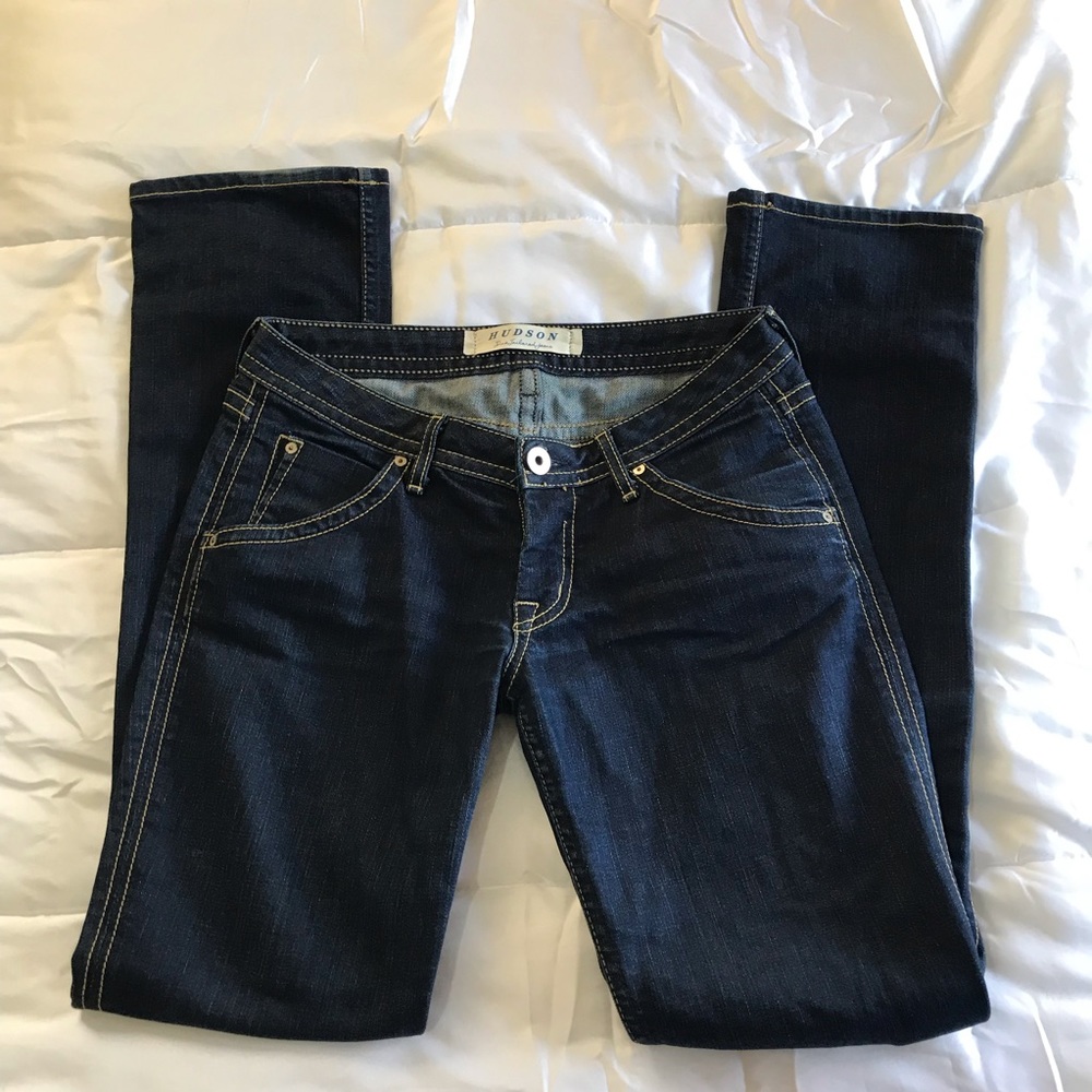 Hudson dark wash skinny jeans size 27 - Picture 3 of 8